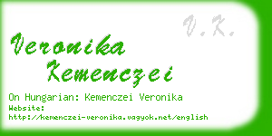 veronika kemenczei business card